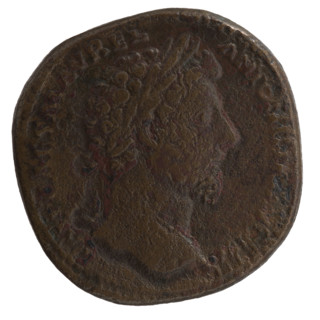 sestertius, Marcus Aurelius (121–180; Roman emperor 161–180), issuer; iconography: scepters,