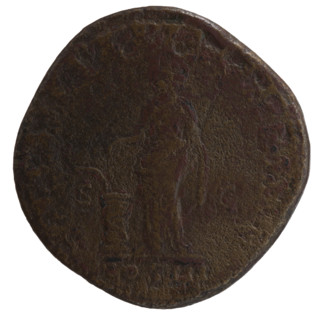 sestertius, Marcus Aurelius (121–180; Roman emperor 161–180), issuer; iconography: scepters, Marcus