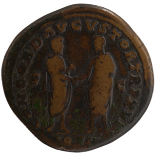 Sestertius, Marcus Aurelius (121–180; Roman emperor 161–180), issuer; Lucius Verus (130–169; Roman