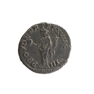 Denarius of Marcus Aurelius (121–180; Roman emperor 161–180), 162–163. Obverse: Head of Marcus