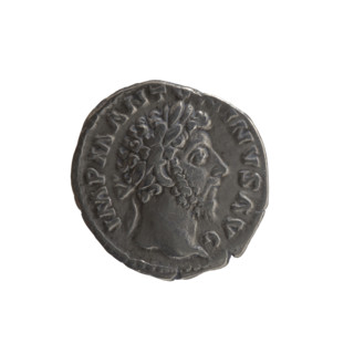Denarius, Marcus Aurelius (121–180, Roman emperor 161–180), issuer. Obverse: Head of Marcus