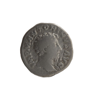 Denarius of Marcus Aurelius (121–180; Roman emperor 161–180), issuer: Marcus Aurelius. Obverse: