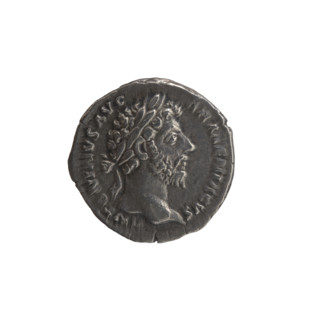 Denarius, Marcus Aurelius (121–180; Roman emperor 161–180), issuer Marcus Aurelius. Obverse: Head
