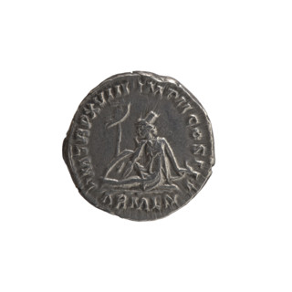 Denarius, Marcus Aurelius (121–180; Roman emperor 161–180) (issuer). Obverse: Head of Marcus
