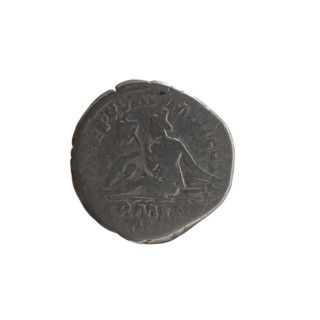 Denarius of Marcus Aurelius (121–180; Roman emperor 161–180). Obverse: Head of Marcus Aurelius with
