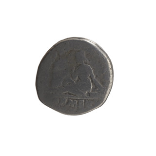 Denarius of Marcus Aurelius (121–180; Roman emperor 161–180). Obverse: Head of Marcus Aurelius with
