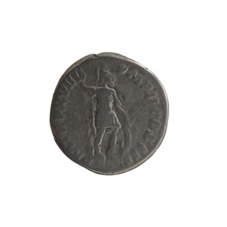 Denarius of Marcus Aurelius (121–180; Roman emperor 161–180), 163–164. Obverse: head of Marcus