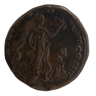 sestertius, Marcus Aurelius (121–180; Roman emperor 161–180) (issuer); obverse: head of Marcus
