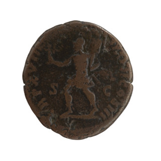 as/dupondius, Marcus Aurelius (121–180; Roman emperor 161–180) (issuer); obverse: Head of Marcus