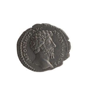 denarius, Marcus Aurelius (121–180; Roman emperor 161–180), issuer; Roman deities: Mars;
