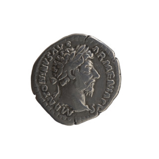 Denarius, Marcus Aurelius (121–180; Roman emperor 161–180), issuer Marcus Aurelius. Obverse: head