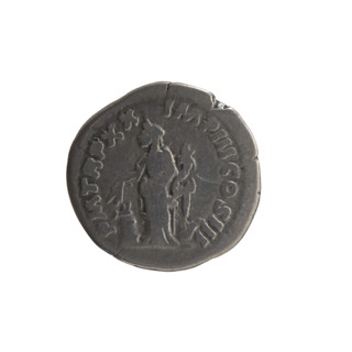 Denarius of Marcus Aurelius (121–180; Roman emperor 161–180), 165–166. Obverse: Head of Marcus