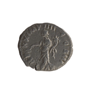Denarius of Marcus Aurelius (121–180; Roman emperor 161–180). Obverse: Head of Marcus Aurelius in a