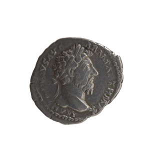 Denarius, Marcus Aurelius (121–180; Roman emperor 161–180), issuer Marcus Aurelius; obverse: head