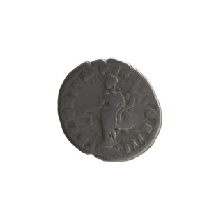 Denarius of Marcus Aurelius (ruled 161–180), 166–167, Rome. Obverse: Head of Marcus Aurelius with