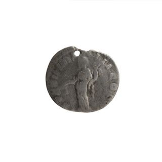 Denarius (with a hole), Marcus Aurelius (121–180; Roman emperor 161–180), issuer: Marcus Aurelius.
