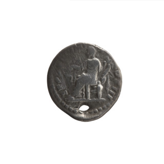 Denarius (hybrid, with a hole), Marcus Aurelius (121–180; Roman emperor 161–180), issuer; obverse: