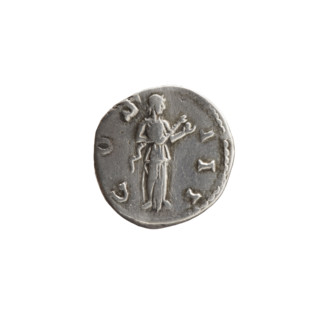 Denarius, Marcus Aurelius (121–180; Roman emperor 161–180). Obverse: Head of Marcus Aurelius in a