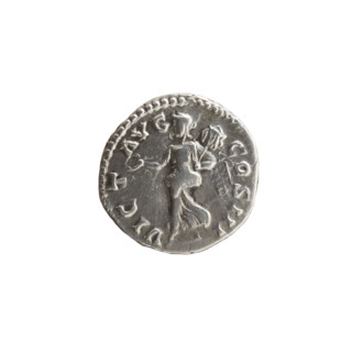 Denarius of Marcus Aurelius (121–180; Roman emperor 161–180), 169–170. Obverse: Head of Marcus