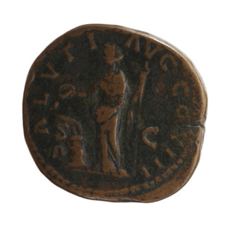 sestertius (forgery) for Marcus Aurelius (121–180; Roman Emperor 161–180) — iconography for the
