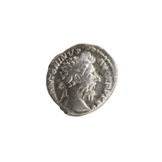 Denarius, Marcus Aurelius (121–180; Roman Emperor 161–180), issuer; obverse: head of Marcus