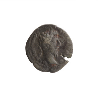 Denarius, Marcus Aurelius (121–180; Roman emperor 161–180), 170–171. Obverse: Head of Marcus