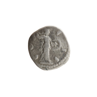 Denarius, Marcus Aurelius (121–180; Roman emperor 161–180), obverse: head of Marcus Aurelius with