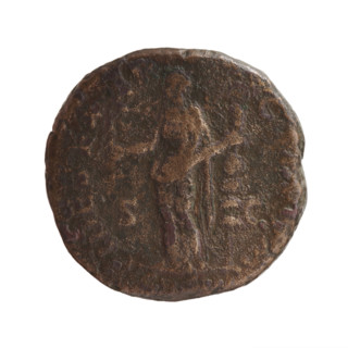 Sestertius (forgery) after Marcus Aurelius (121–180; Roman emperor 161–180). Obverse: Head of