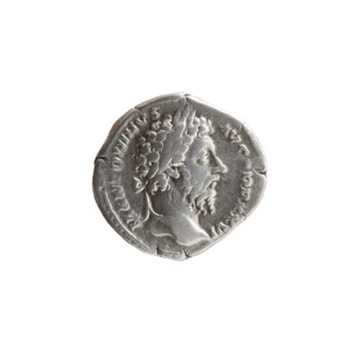 Denarius, Marcus Aurelius (121–180; Roman emperor 161–180), issuer: Marcus Aurelius. Obverse: Head