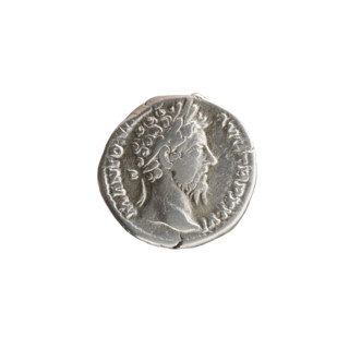 Denarius, Marcus Aurelius (121–180; Roman emperor 161–180), issuer Marcus Aurelius. Obverse: Head