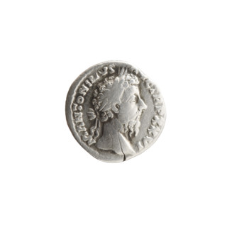 Denarius, Marcus Aurelius (121–180; Roman emperor 161–180), 171–172, Rome. Obverse: Head of Marcus