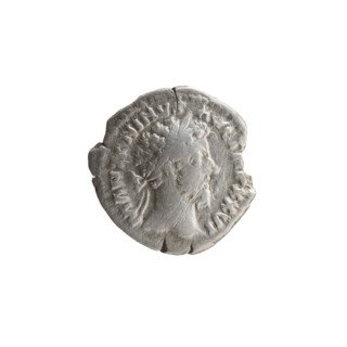 Denarius, Marcus Aurelius (121–180; Roman emperor 161–180), 171–172. Obverse: Head of Marcus