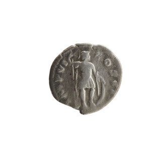 Denarius, Marcus Aurelius (121–180; Roman emperor 161–180), struck 171–172. Obverse: Head of Marcus