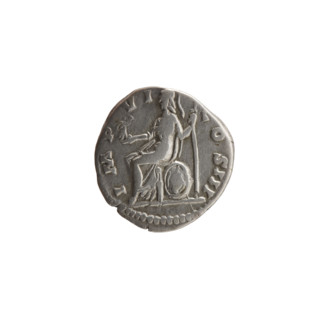 Denarius of Marcus Aurelius (121–180; Roman emperor 161–180), 171–172. Obverse: Head of Marcus