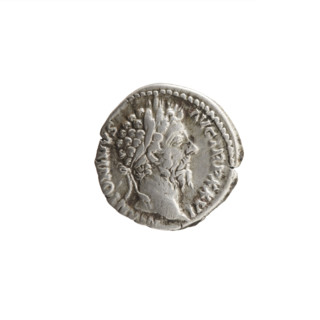 Denarius of Marcus Aurelius (121–180; Roman emperor 161–180), 171–172. Obverse: Head of Marcus