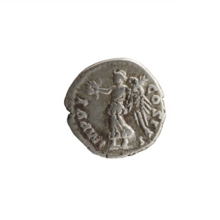 Denarius of Marcus Aurelius (121–180; Roman emperor 161–180), 171–172. Obverse: Head of Marcus