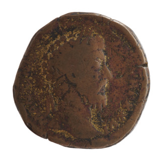 Sestertius of Marcus Aurelius (121–180; Roman emperor 161–180), issuer: Marcus Aurelius. Obverse: