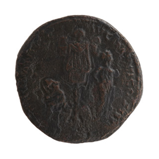 Sestertius of Marcus Aurelius (121–180; Roman emperor 161–180), struck 172–173. Obverse: Portrait
