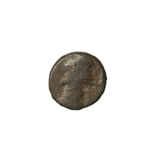 Bronze coin of Phraates IV (37–2 BC). Obverse: diademed head of Phraates IV facing left. Reverse: