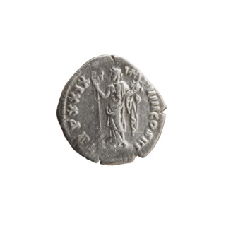 Denarius of Marcus Aurelius (121–180; Roman emperor 161–180), issuer Marcus Aurelius; obverse: Head