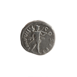 Denarius of Marcus Aurelius (121–180; Roman emperor 161–180), 174–175. Obverse: Head of Marcus