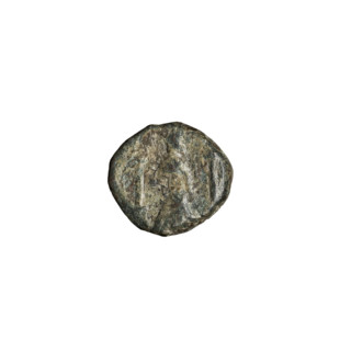 Bronze coin of Vardanes I (41–45). Obverse: head of Vardanes I left, wearing a diadem. Reverse:
