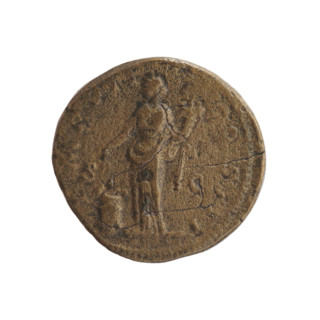 Dupondius of Marcus Aurelius (121–180; Roman emperor 161–180), obverse: head of Marcus Aurelius