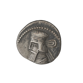 Drachma of Gotarzes II (King of the Parthians; 40–51). Obverse: bust of Gotarzes II left, wearing a