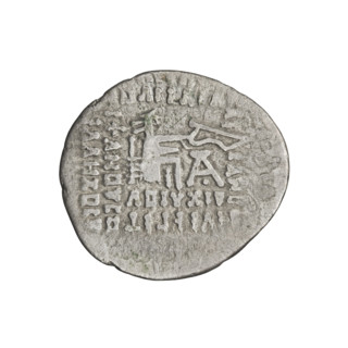 Drachma of Gotarzes II (King of the Parthians; 40–51). Obverse: bust of Gotarzes II left, wearing a