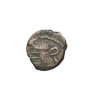 Bronze coin of Gotarzes II (king of the Parthians; reign 40–51). Obverse: head of Gotarzes II in