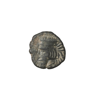 Bronze coin of Gotarzes II (king of the Parthians; 40–51). Obverse: diademed head of Gotarzes II
