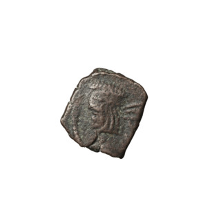 Bronze coin of Gotarzes II (king of the Parthians; 40–51). Obverse: diademed, bearded head of