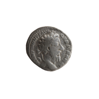 Denarius, Marcus Aurelius (121–180; Roman emperor 161–180), issuer; obverse: head of Marcus