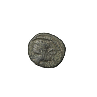 bronze coin of Gotarzes II (king of the Parthians; reign 40–51). Obverse: diademed head of Gotarzes